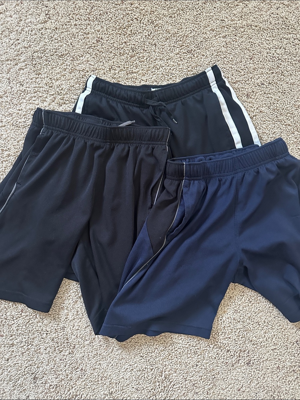 Old Navy Kids Athletic Shorts Trio - Black & Navy